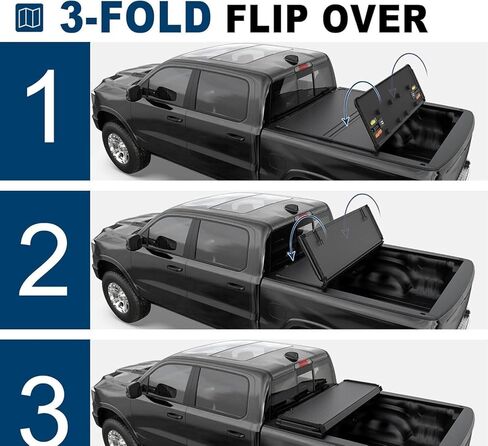 Hard Folding Tonneau Cover for 2015-2026 Chevy Colorado & GMC Canyon 5.2ft Bed | Aluminum Tri-Fold | Lockable & Waterproof in Kuwait