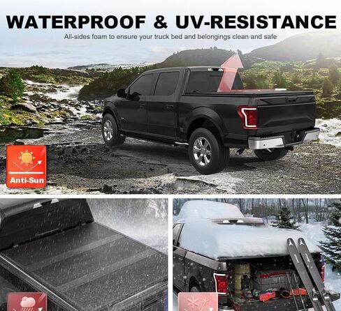 Hard Folding Tonneau Cover for 2015-2026 Chevy Colorado & GMC Canyon 5.2ft Bed | Aluminum Tri-Fold | Lockable & Waterproof in Kuwait