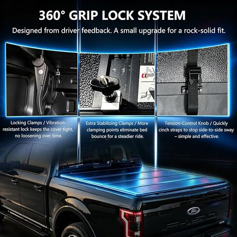 Hard Folding Tonneau Cover for 2015-2026 Chevy Colorado & GMC Canyon 5.2ft Bed | Aluminum Tri-Fold | Lockable & Waterproof in Kuwait