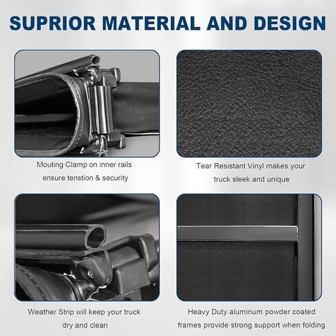 Hard Folding Tonneau Cover for 2015-2026 Chevy Colorado & GMC Canyon 5.2ft Bed | Aluminum Tri-Fold | Lockable & Waterproof in Kuwait