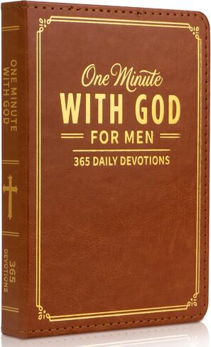 One Minute with God for Men, 2026 New 365 Days of Daily Prayer Brown Leather book, Daily Devotional and Prayer Journal, Bible Prayer Tracking Diary Gifts for Men in Kuwait