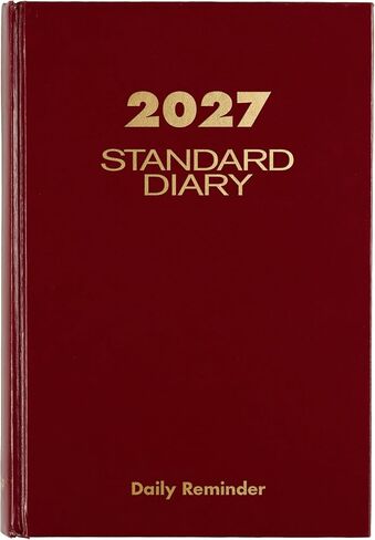 AT-A-GLANCE 2027 Daily Planner, Standard Diary, 5.75" x 8.25" Reminder Journal, Hardcover, Red (SD3891327) in Kuwait