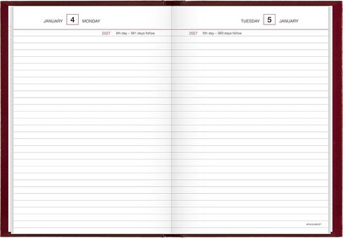 AT-A-GLANCE 2027 Daily Planner, Standard Diary, 5.75" x 8.25" Reminder Journal, Hardcover, Red (SD3891327) in Kuwait
