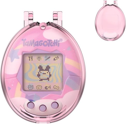 for Tamagotchi Original Case, Clear Hard PC Drop-Proof Protective Cover, Transparent Portable Carrying Storage Case for Tamagotchi Original Accessories, Integrated Flip-top, Translucent in Kuwait