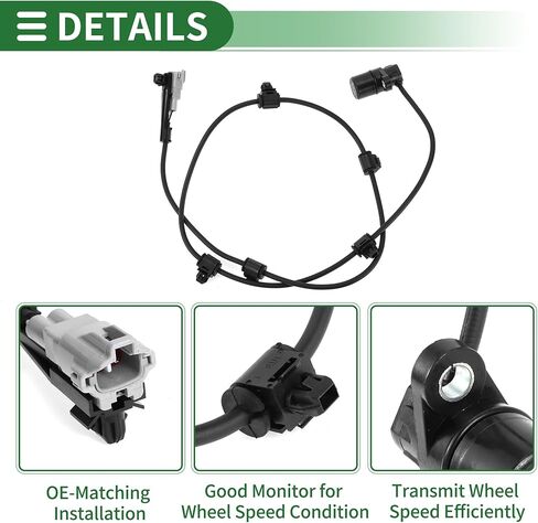 Motoforti ABS Wheel Speed Sensor ABS Sensor Anti-lock Braking System Sensor for Toyota Tundra 2000-2006 No.895450C020 Rear Right in Kuwait