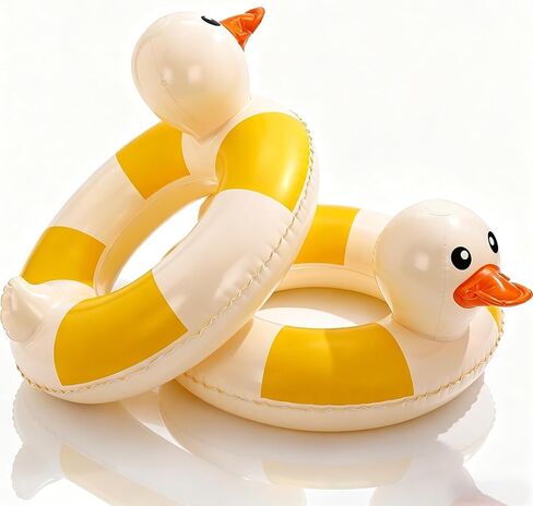 2-Pack Duck Pool Float - Fun Floaties Inflatable Swimming Pool Tubes Party Decorations, Summer Vacation Pool Floaty Swim Rings Raft Lounger for Teens Adults in Kuwait