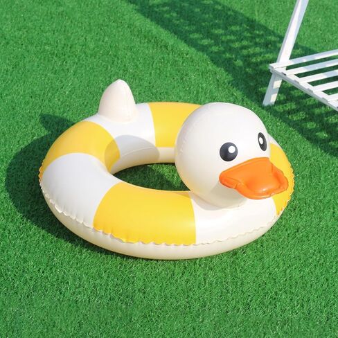2-Pack Duck Pool Float - Fun Floaties Inflatable Swimming Pool Tubes Party Decorations, Summer Vacation Pool Floaty Swim Rings Raft Lounger for Teens Adults in Kuwait