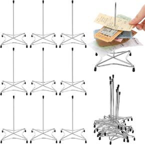 10 Pcs Check Spindle, Paper Receipt Holder Spike for Restaurant, Stainless Steel Ticket Stabber, Desk Straight Rod Bill Fork, Memo Holder Spike for Office Food Truck Bars Hotel, 5.7" in Kuwait