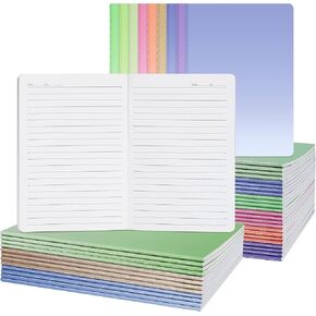 miikoul 36 Pack A5 Colorful Lined Notebook Bulk, Journals for Travelers 8''x5.6''college Ruled Composition Notebook, Writing Journal for School Office Business, 60 Pages/30 Sheets, 9 Color in Kuwait