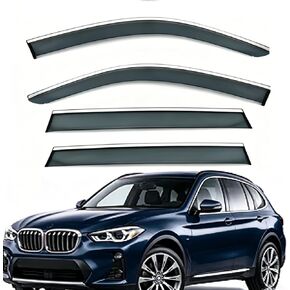 واقيات النوافذ واقيات المطر لـ 2018-2024 BMW X3 مظلات المطر للشمس منحرف تهوية النافذة لـ 2018-2024 BMW X3 واقيات المطر تنفيس الرياح 4 قطع من الظل خارج القناة واقي المطر للتهوية الجانبية in Kuwait
