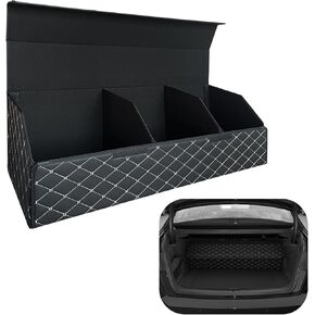 Car Trunk Organizer for Sonata -Custom Fit,Leather Large Capacity Trunk Organizer,4-Layer Cover,Diamond Quilted Pattern All-Season Use for Sonata 2020-2025 in Kuwait