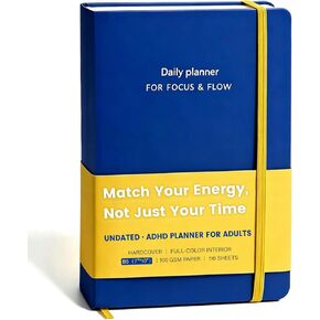 ADHD Planner for Adults – Undated Daily Executive Function Planner with Energy Task Management & Focus Tools, GRANROUTO B5 Hardcover Productivity Journal, Time Blindness & Neurodivergent Organizer in Saudi Arabia
