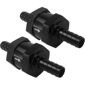 3/8" Fuel Check Valve, 2PCS OD 10mm One Way Valve Inline Non Return for Diesel Gasoline Black in Kuwait