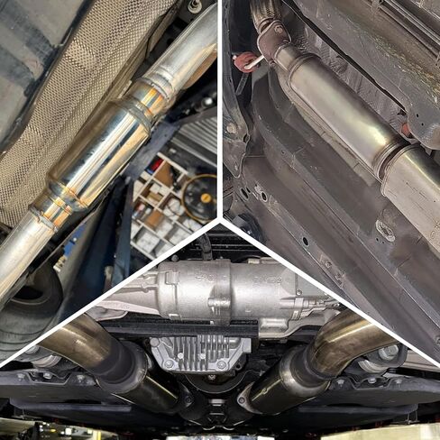 A-KARCK 3" Inlet Exhaust Resonator, 3" Inlet 3" Outlet 12" Overall Length Muffler Universal Resonator Stainless Steel Straight Through Design Exhaust Tip for Cars in Kuwait