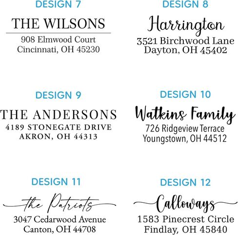 Custom Return Address Stamp - Self Inking Mailing Stamp with 18 Designs - 5 Ink Color Options in Kuwait