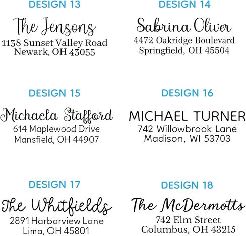 Custom Return Address Stamp - Self Inking Mailing Stamp with 18 Designs - 5 Ink Color Options in Kuwait