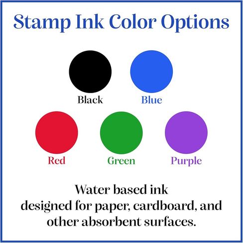 Custom Return Address Stamp - Self Inking Mailing Stamp with 18 Designs - 5 Ink Color Options in Kuwait