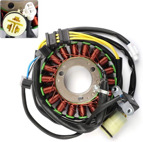 Magneto Generator Stator For Kawasaki KVF300 Prairie 1999-2002 21003-1343, Direct Replacement, 5-Wire 2-Plug, High-Grade Lamination & Copper Windings in Kuwait