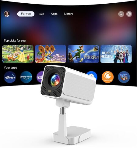 Native 1080P Projector with 5G WiFi Bluetooth (with Tripod), 14000L 4K Supported Home Projector, Portable Outdoor Projector with Max 300" Display, Movie Projector Compatible with TV Stick, HDMI, Phone in Saudi Arabia