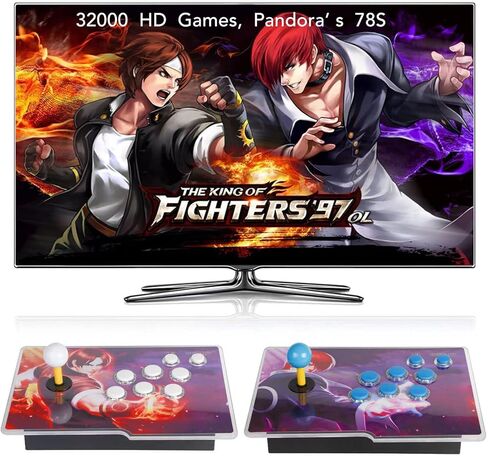 FVBADE [32000 Game in 1] 78S Pandora Box Retro Games Arcade Game Console مع مضيفين منفصلين للكمبيوتر الشخصي وجهاز العرض والتلفزيون ألعاب ثلاثية الأبعاد 1-4 لاعبين فئة القائمة المفضلة حفظ/بحث/إخفاء/إيقاف مؤقت/حذف in Kuwait