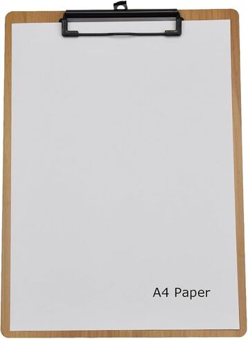 Enyuwlcm Wooden Clipboard Durable MDF Clipboard A4 Letter Size for Office Low Profile Clip 2 Packs Brown in Saudi Arabia