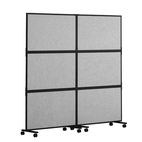 VEVOR Office Divider, 2 Panel Office Partition, Freestanding Office Divider Wall Partition & Privacy Divider Reduce Noise and Room Separation, Light Grey in Kuwait