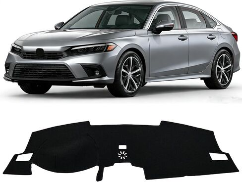 for 2022 2023 2024 2025 2026 Honda Civic Dash Cover, Dashboard Cover mat Custom fit for Honda Civic 2022-2026,Protective Dashboard for Civic Sedan/Hatchback Interior Accessory (Red Edge) in Kuwait