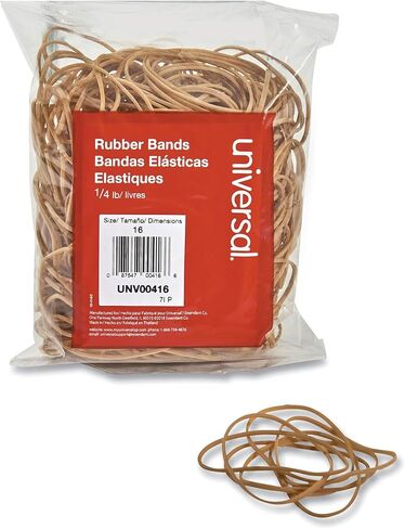 Universal UNV00416 0.04 in. Gauge Size 16 Rubber Bands - Beige (475/Pack) in Saudi Arabia