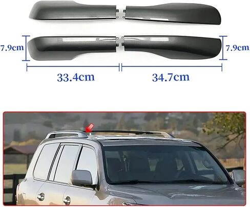 4 قطعة/المجموعة سقف رف حماية يغطي اكسسوارات السيارات متوافق ل كزس LX570 2008-2016 السيارات سقف رف أمتعة الكسوة يحتوي على غطاء in Kuwait