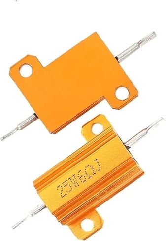 1PC 10W 25W 50W 100W Aluminum Power Metal Shell Case Wirewound Resistor 0.1~1Kohm Resistance Load Resistor 0.1ohm 3ohm 10 ohm(50W-20 ohm) in Kuwait