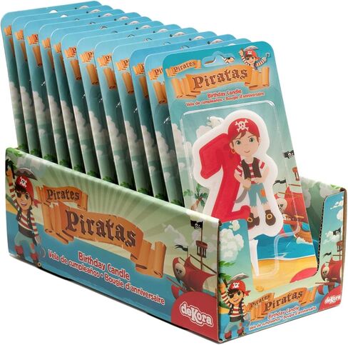 Dekora -345256 Pirate Candle | 2D Pirate Birthday Candle for Children's Cakes - Number 2 in Saudi Arabia