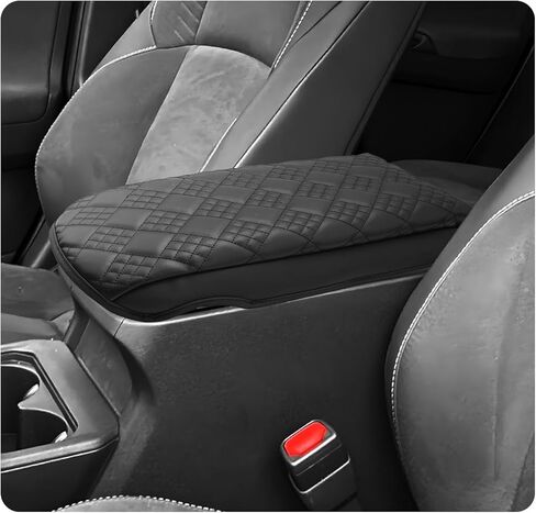 غطاء وحدة التحكم المركزية LUWU 2026 Toyota CHR/bZ Woodland متوافق مع ملحقات 2026 C-HR/bZ Woodland/Solterra غطاء مسند الذراع غطاء وحدة التحكم مصنوع من جلد البولي يوريثان (أسود رقيق) in Kuwait