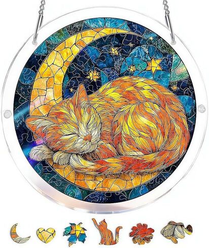 Acrylic Puzzles Sun Catcher Window Hanging, 83 Pieces Green Hummingbird Sun Catcher for Women Men Mom Birthday Gift Home Decor, DIY Suns Catchers Kits for Adults, 7.87'' in Saudi Arabia