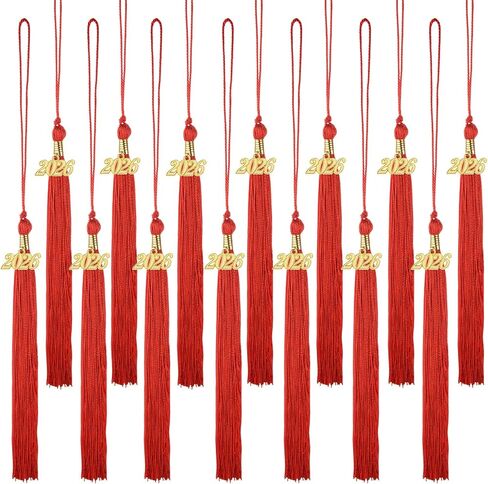 24 Pieces Graduation Tassel with 2026 Charm for Graduation Cap Charm Graduation Tassel Decorations for Graduation Ceremony Graduation Party Supplies Accessories(Blue and White) in Kuwait