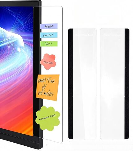 2-Pack Computer Monitor Memo Board, Office Desk Accessories, Sticky Note Holder, Supplies for Women and Men, Sticky Note Holder Home Desktop Decor in Kuwait