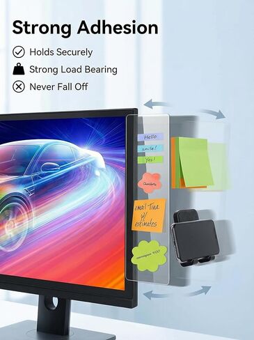 2-Pack Computer Monitor Memo Board, Office Desk Accessories, Sticky Note Holder, Supplies for Women and Men, Sticky Note Holder Home Desktop Decor in Kuwait