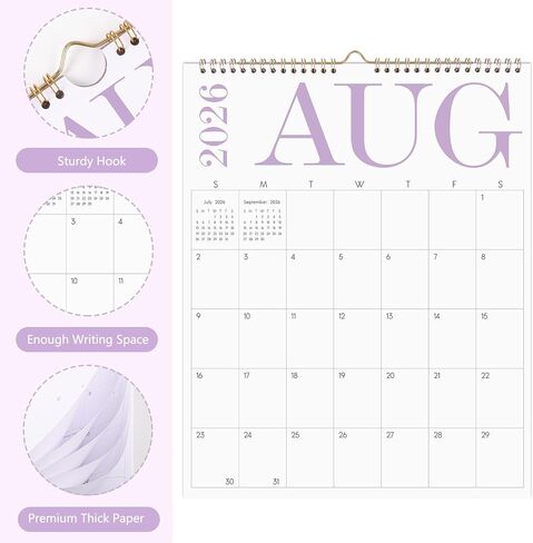 Zuozee Wall Calendar 2024-2025, Aesthetic Large Wall Calendar 2025-14" x 11" - 20 Monthly Calendar Runs from May. 2024 Until Dec. 2025, 2024 Calendar for Office, Home and School in Saudi Arabia
