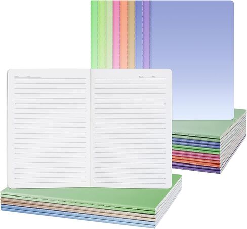 miikoul 36 Pack A5 Colorful Lined Notebook Bulk, Journals for Travelers 8''x5.6''college Ruled Composition Notebook, Writing Journal for School Office Business, 60 Pages/30 Sheets, 9 Color in Saudi Arabia