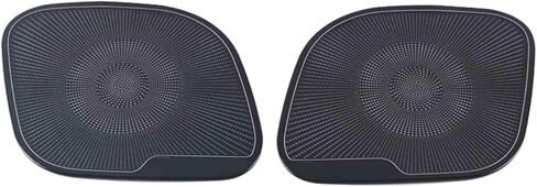 Fit for Tesla Model Y 2021 2022 2023 Interior Car Audio Speaker Cover Decal Door Loudspeaker Cover Under Seat Outlet Vent Trim(Rear Door) in Kuwait