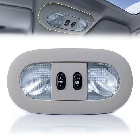 Overhead Console with LED Map Lights & Sunroof Switch for Ford F150 2004-2008 Lincoln Mark LT 2006-2008 Beige Interior Light Replacement 7L3Z-18519A70-BA 7L3Z-18519A70-BC in Saudi Arabia