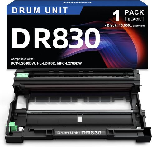 وحدة الطبل DR830 المتوافقة (وليس الحبر) بديلة لـ Brother DR830 DR-830 ​​للطابعة HL-L2460DW DCP-L2640DW HL-L2405W HL-L2420DW HL-L2480DW MFC-L2820DW MFC-L2900DW سلسلة 2 حزمة in Kuwait