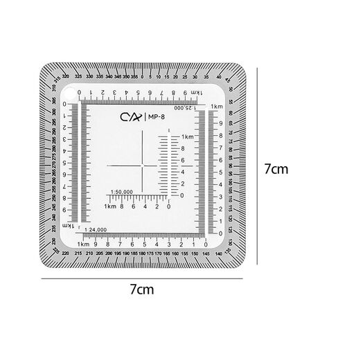 UTM Slot Tool for Topographic Maps - 2 Pack Acrylic Coordinate Ruler for 1:24000 1:25000 1:50000 Scales in Kuwait