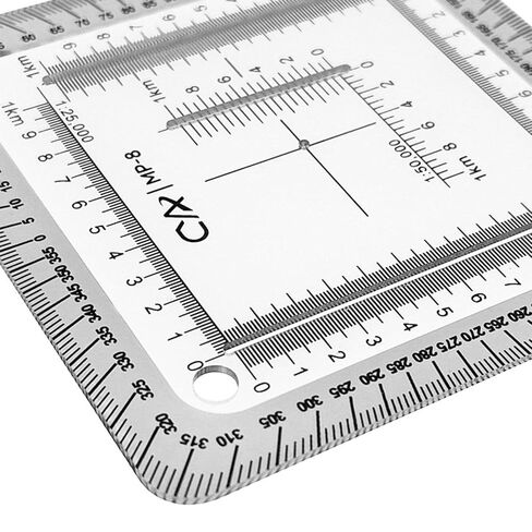 UTM Slot Tool for Topographic Maps - 2 Pack Acrylic Coordinate Ruler for 1:24000 1:25000 1:50000 Scales in Kuwait