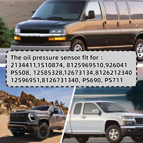 12673134 مستشعر ضغط الزيت مع مقبس متوافق مع 2009-2020 تشيفي سيلفرادو تاهو كامارو جي إم سي إكسبريس أفالانش سافانا سييرا بويك يوكون كانيون كاديلاك CTS يستبدل PS690 1500 2500 3500 4500 in Kuwait