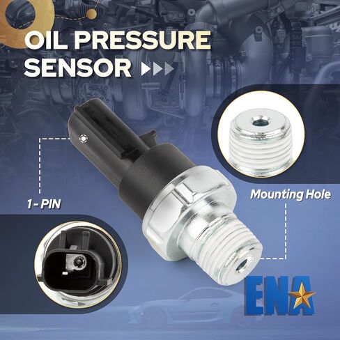 ENA Engine Oil Pressure Sensor Switch Compatible with 1994-2010 Dodge Charger Jeep Grand Cherokee Chrysler 300 VW Routan Mitsubishi Eclipse Plymouth Voyager Replacement for 12617513068 PS482 1S6670 in Kuwait