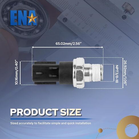 ENA Engine Oil Pressure Sensor Switch Compatible with 1994-2010 Dodge Charger Jeep Grand Cherokee Chrysler 300 VW Routan Mitsubishi Eclipse Plymouth Voyager Replacement for 12617513068 PS482 1S6670 in Kuwait
