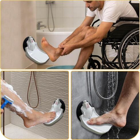 Shower Foot Pedals with Foldable Shaving Leg Hair with Strong Suction Cups for RV bathrooms in Kuwait