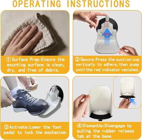 Shower Foot Pedals with Foldable Shaving Leg Hair with Strong Suction Cups for RV bathrooms in Kuwait