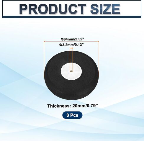 MECCANIXITY RC Airplane Wheels 2.5" OD RC Aircraft EVA Sponge Wheels Tire Tail Wheel Replacement for DIY RC Model Plane Aircrafts Helicopter, Pack of 3 in Kuwait
