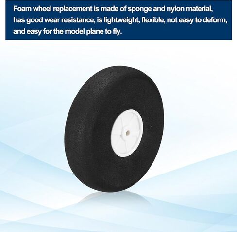 MECCANIXITY RC Airplane Wheels 2.5" OD RC Aircraft EVA Sponge Wheels Tire Tail Wheel Replacement for DIY RC Model Plane Aircrafts Helicopter, Pack of 3 in Kuwait